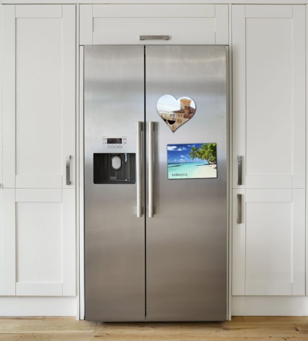 kinetix magnetic sheet printed and mounted onto a fridge